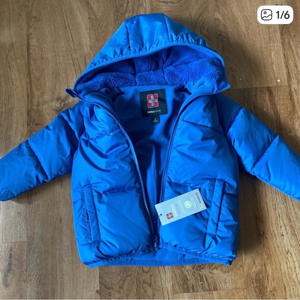 Swiss Tech Vibrant Blue Puffer Jacket